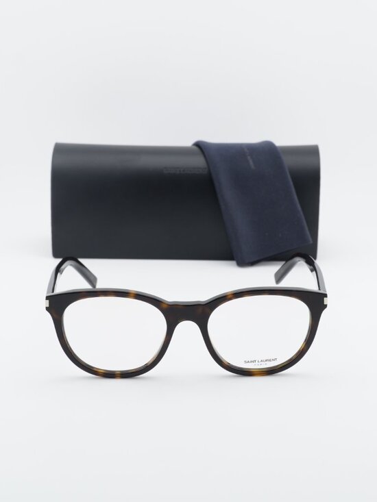 Saint Laurent SL471 002 Square Eyeglasses 53mm – Havana